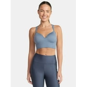 Women's Medium Support Molded Plunge Sports Bra, Sizes S-XXXL